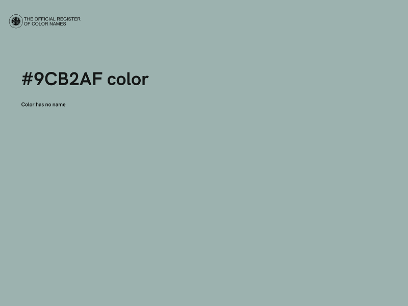 #9CB2AF color image