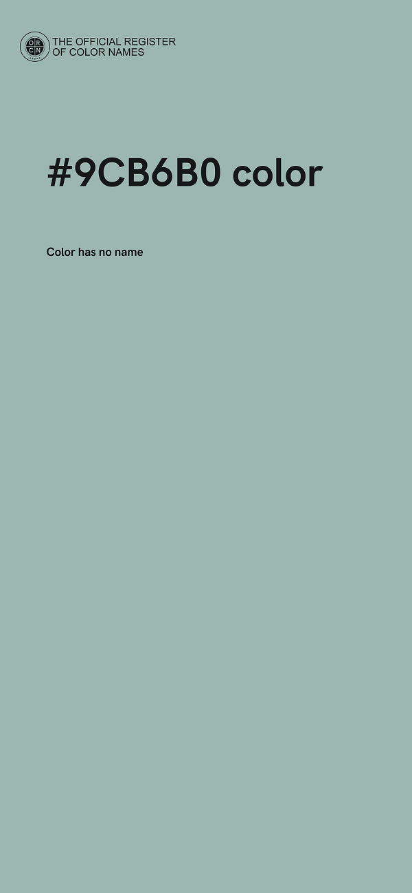 #9CB6B0 color image