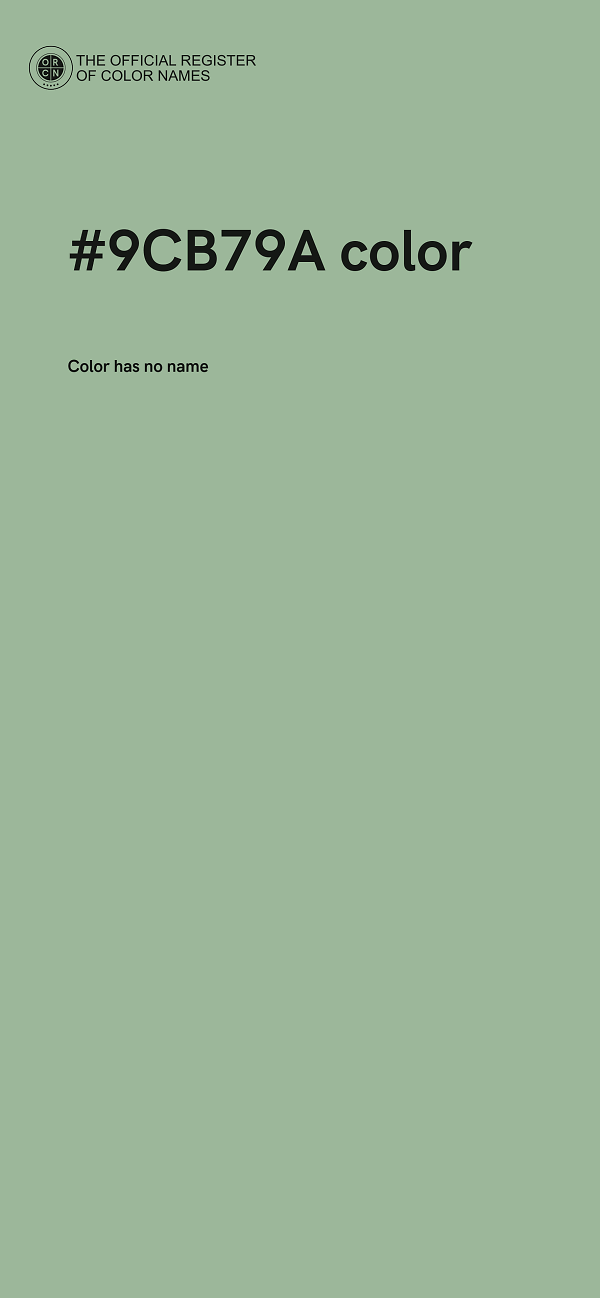 #9CB79A color image