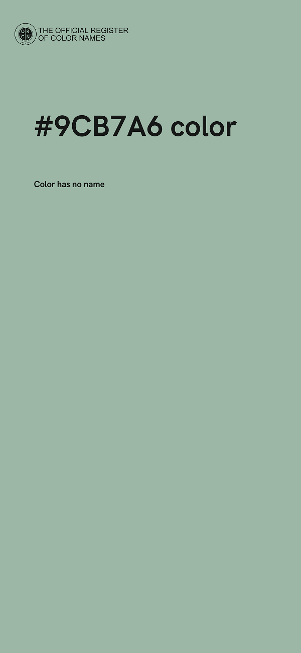 #9CB7A6 color image