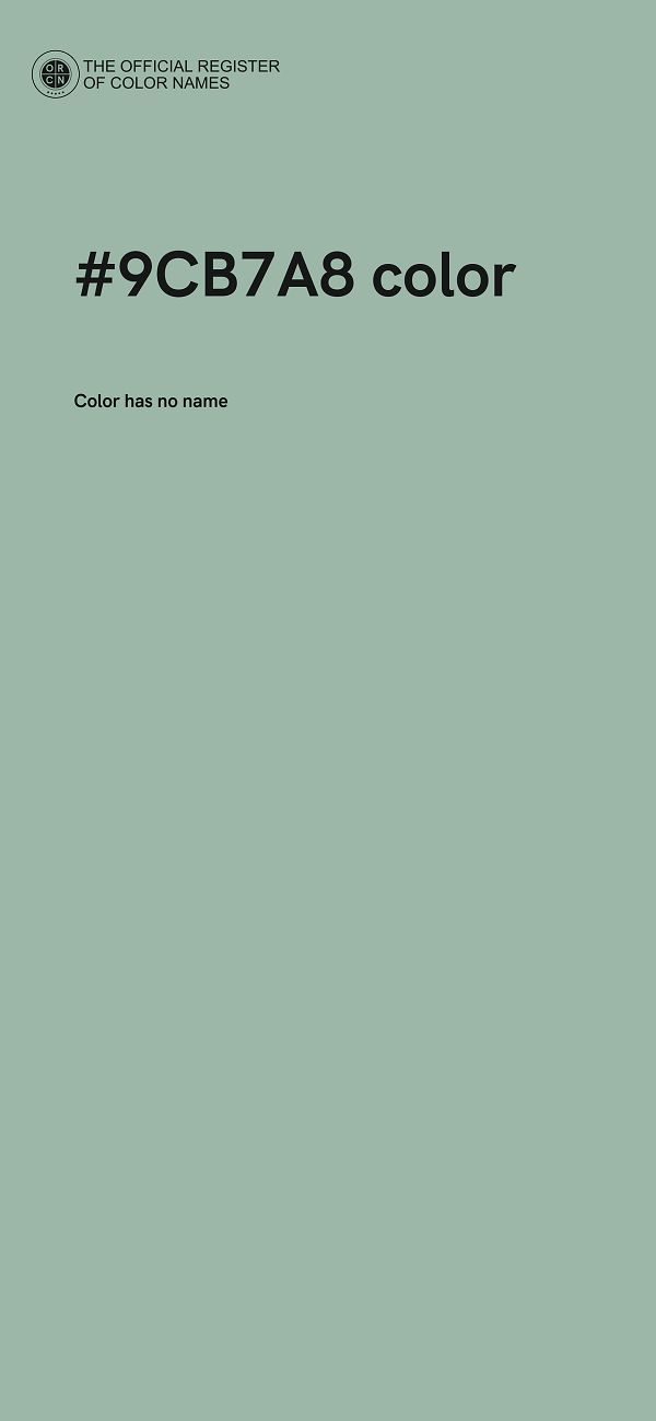 #9CB7A8 color image