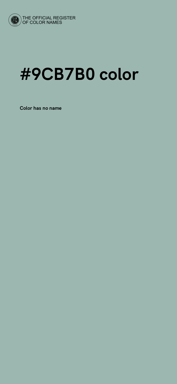 #9CB7B0 color image