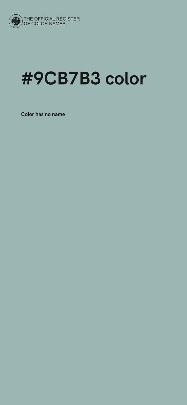 #9CB7B3 color image