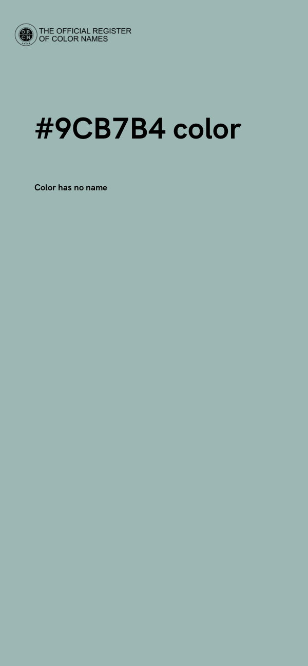 #9CB7B4 color image