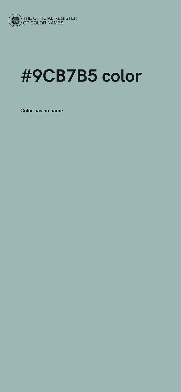 #9CB7B5 color image