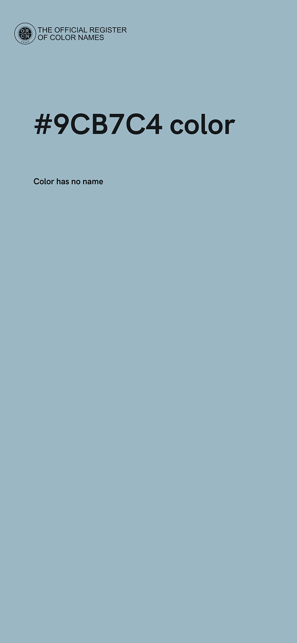 #9CB7C4 color image