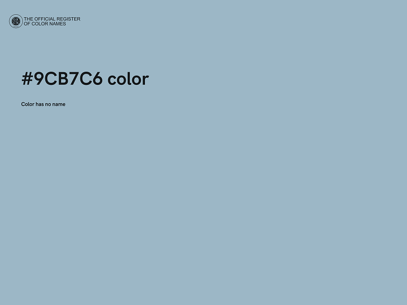 #9CB7C6 color image