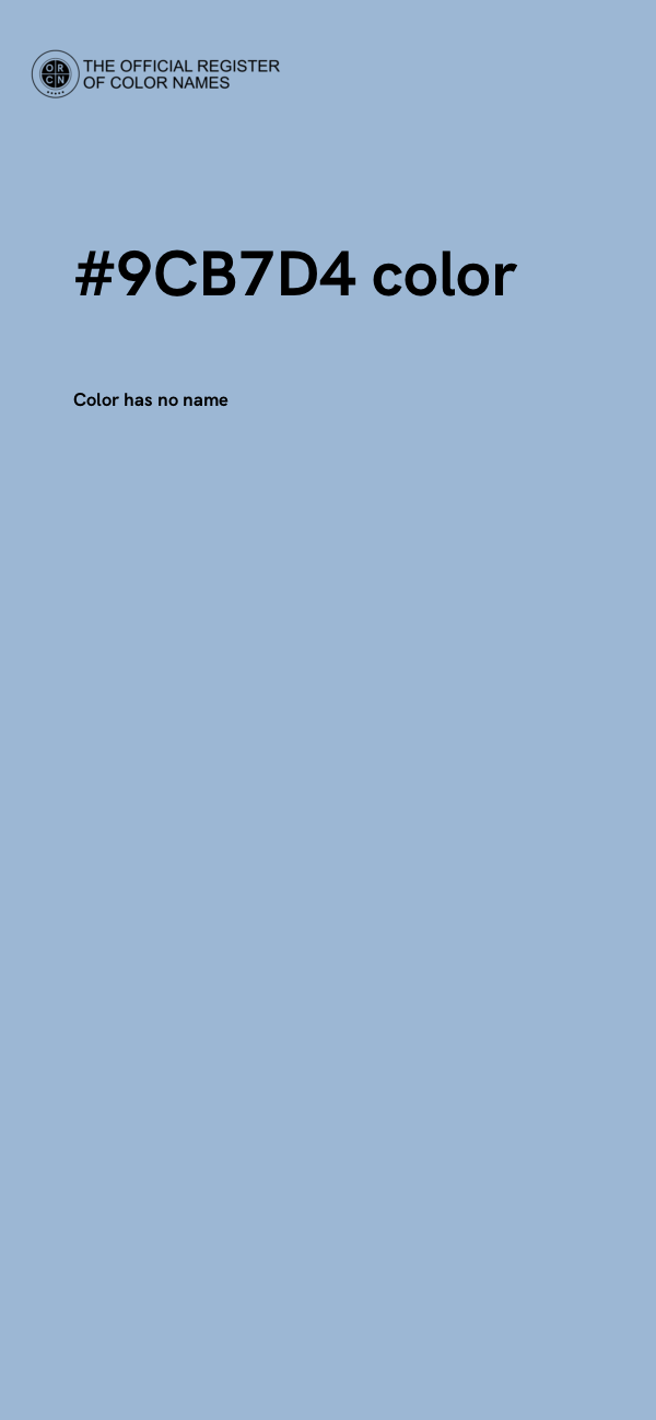 #9CB7D4 color image