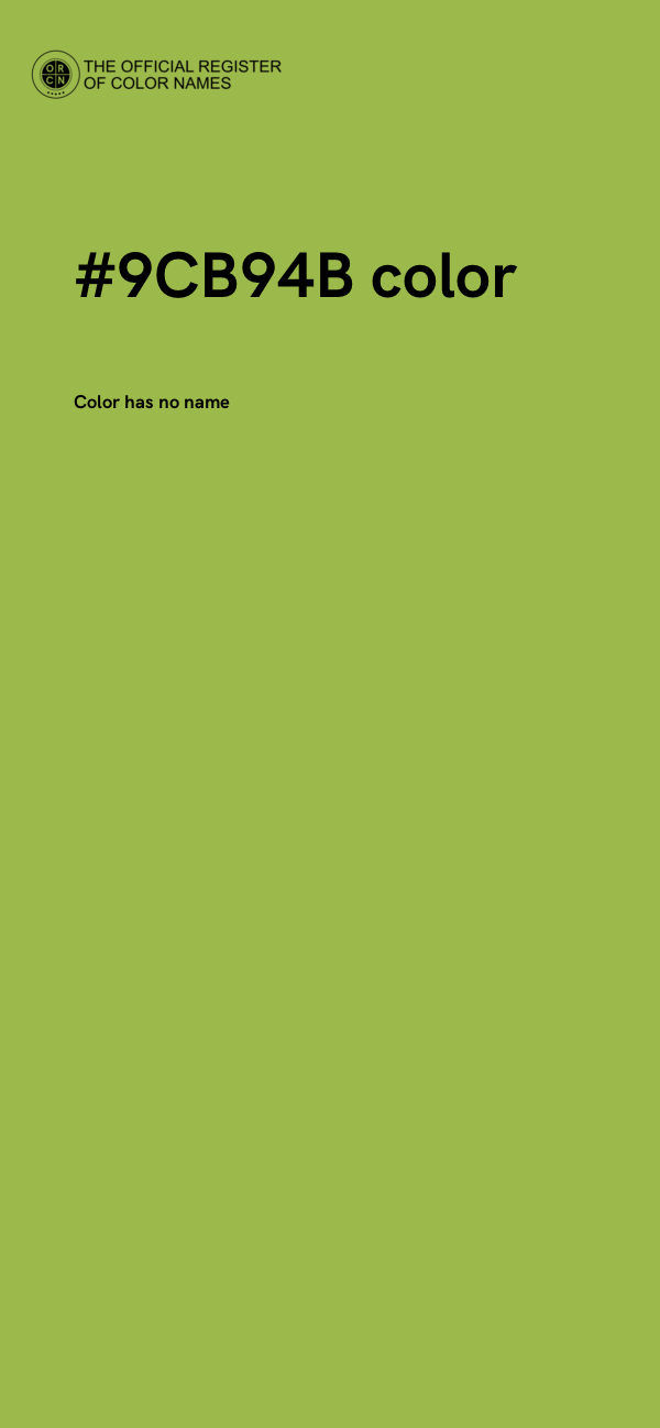#9CB94B color image
