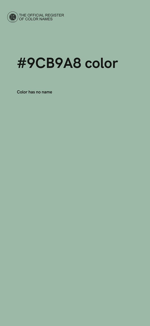 #9CB9A8 color image