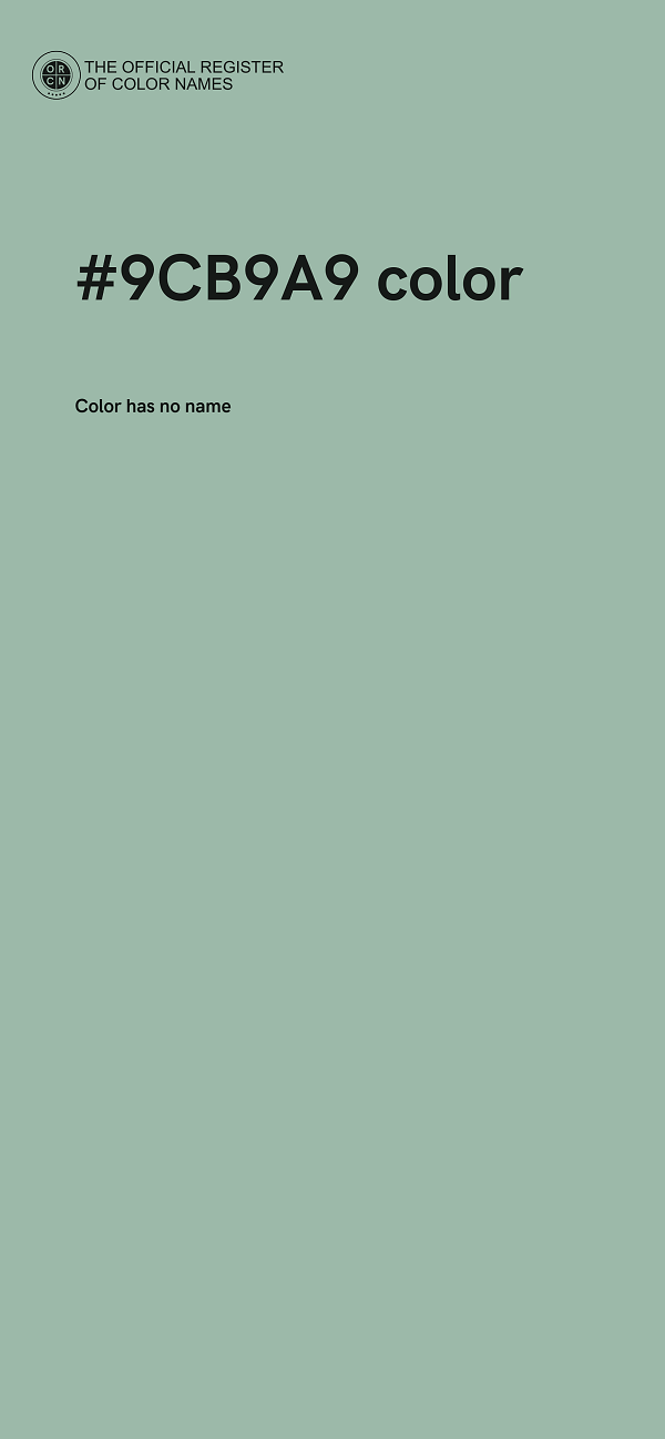 #9CB9A9 color image