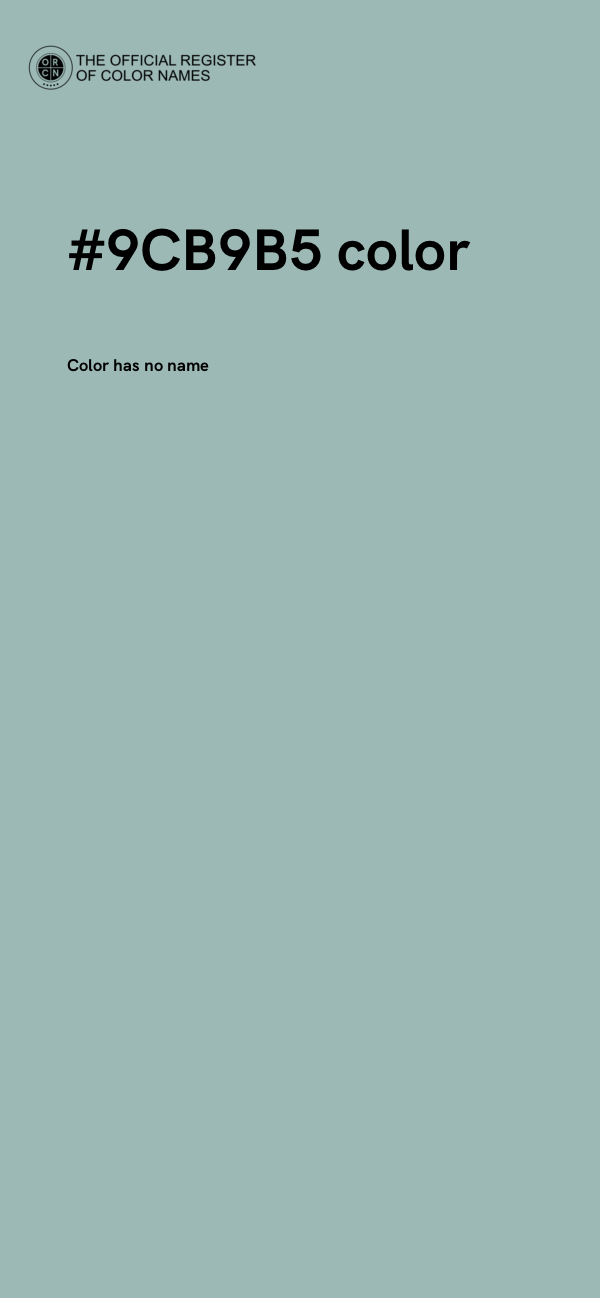 #9CB9B5 color image
