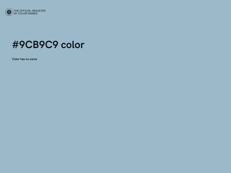 #9CB9C9 color image