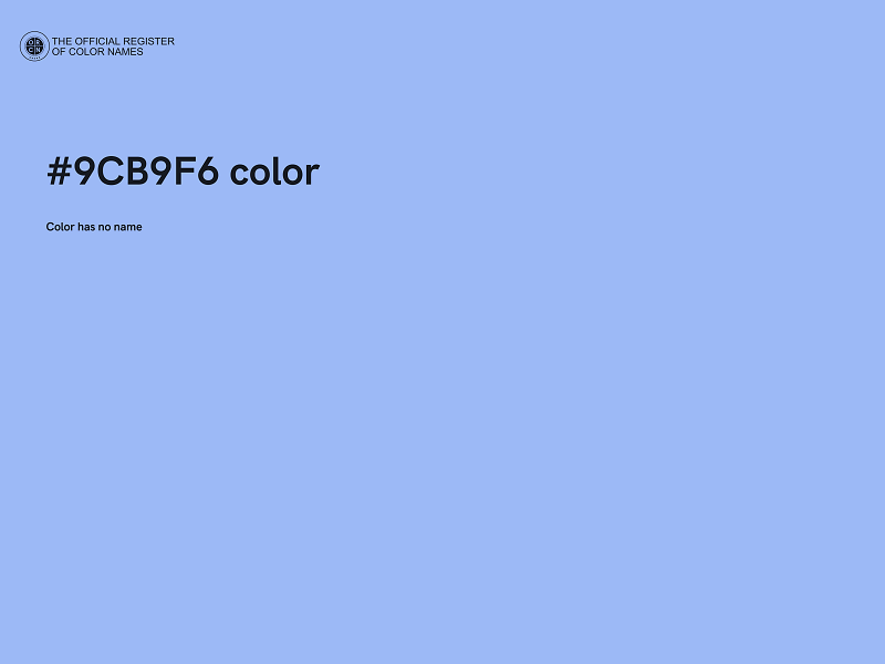 #9CB9F6 color image