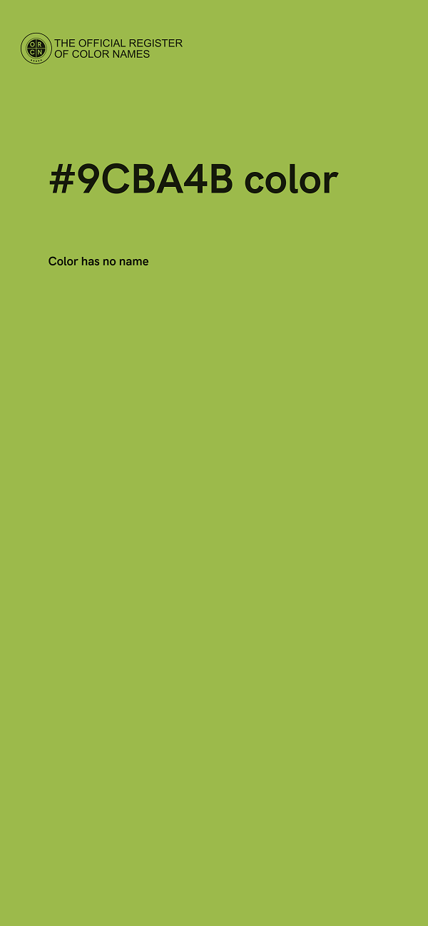 #9CBA4B color image