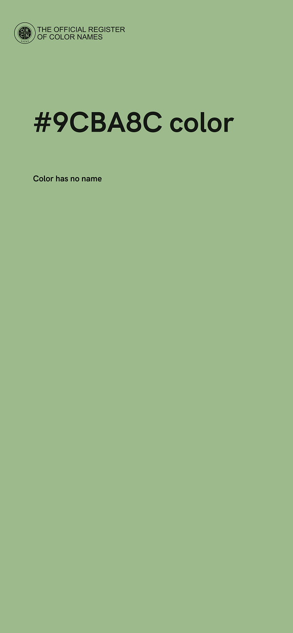 #9CBA8C color image