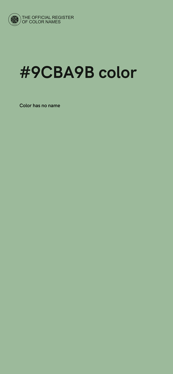 #9CBA9B color image