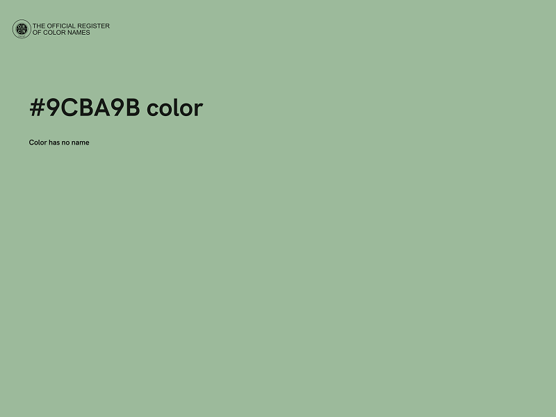 #9CBA9B color image
