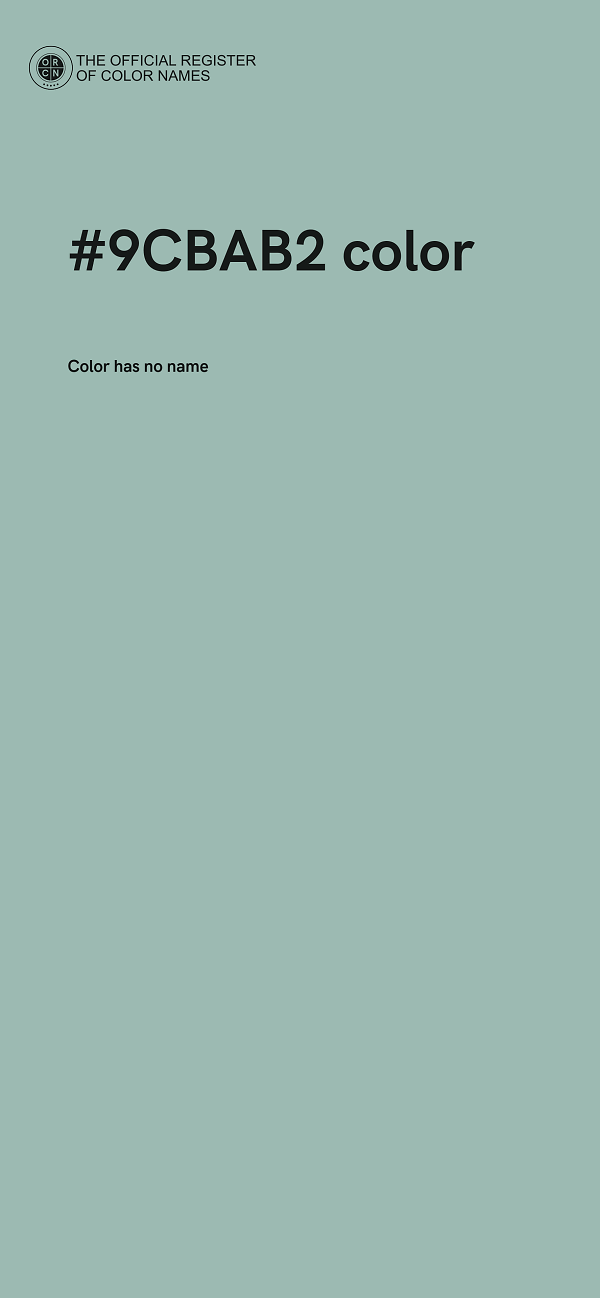 #9CBAB2 color image