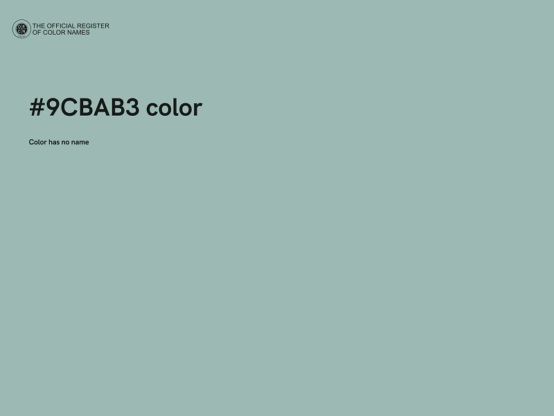 #9CBAB3 color image