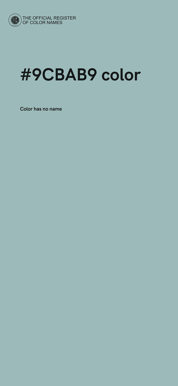 #9CBAB9 color image
