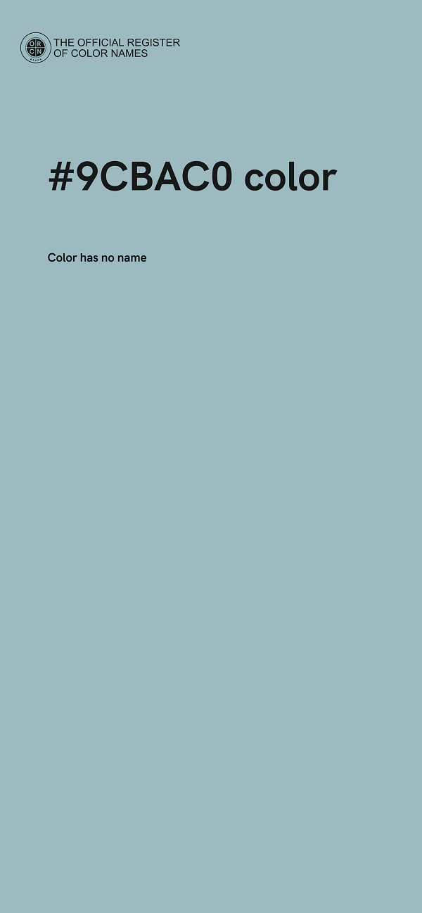 #9CBAC0 color image