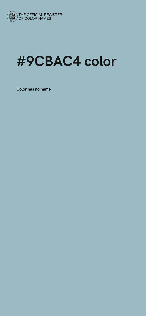 #9CBAC4 color image