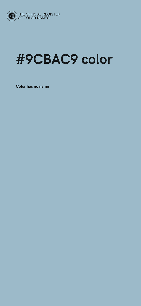 #9CBAC9 color image