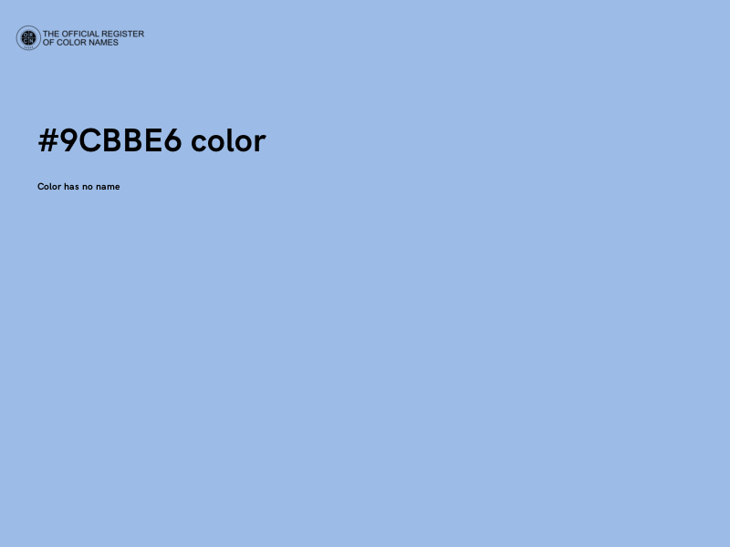 #9CBBE6 color image