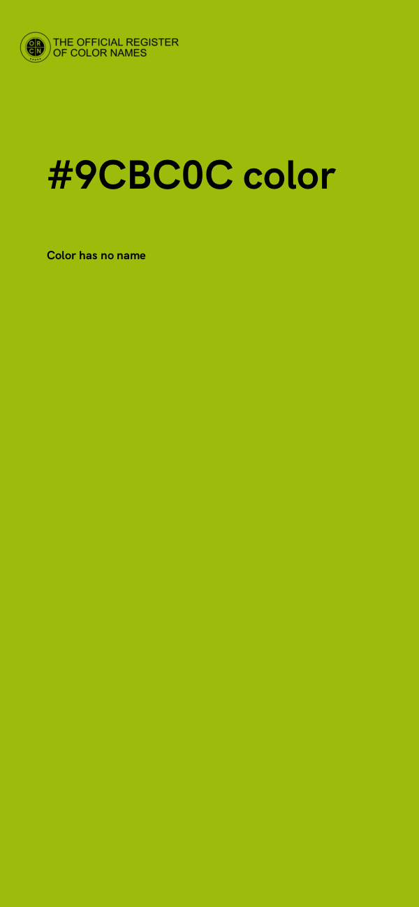 #9CBC0C color image
