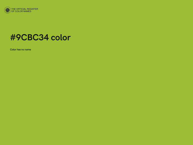 #9CBC34 color image