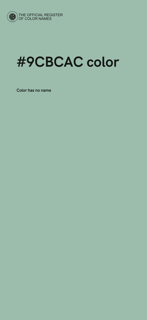 #9CBCAC color image