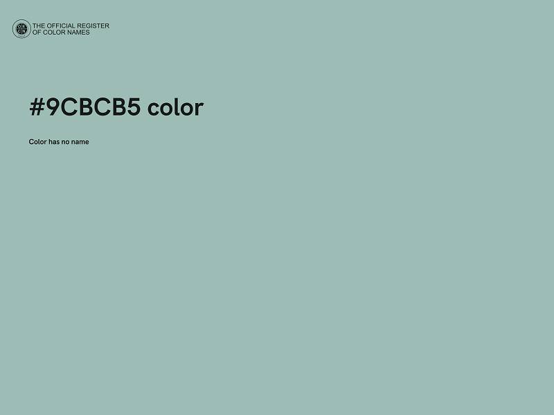 #9CBCB5 color image