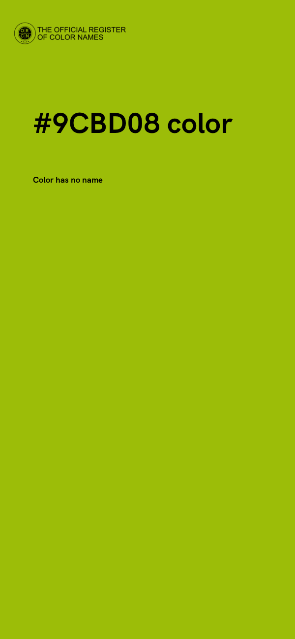 #9CBD08 color image