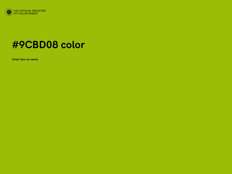#9CBD08 color image