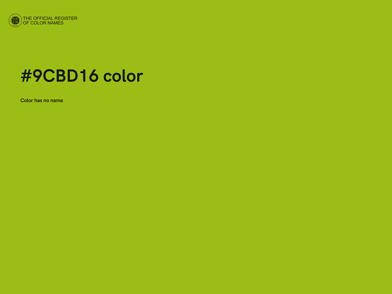 #9CBD16 color image