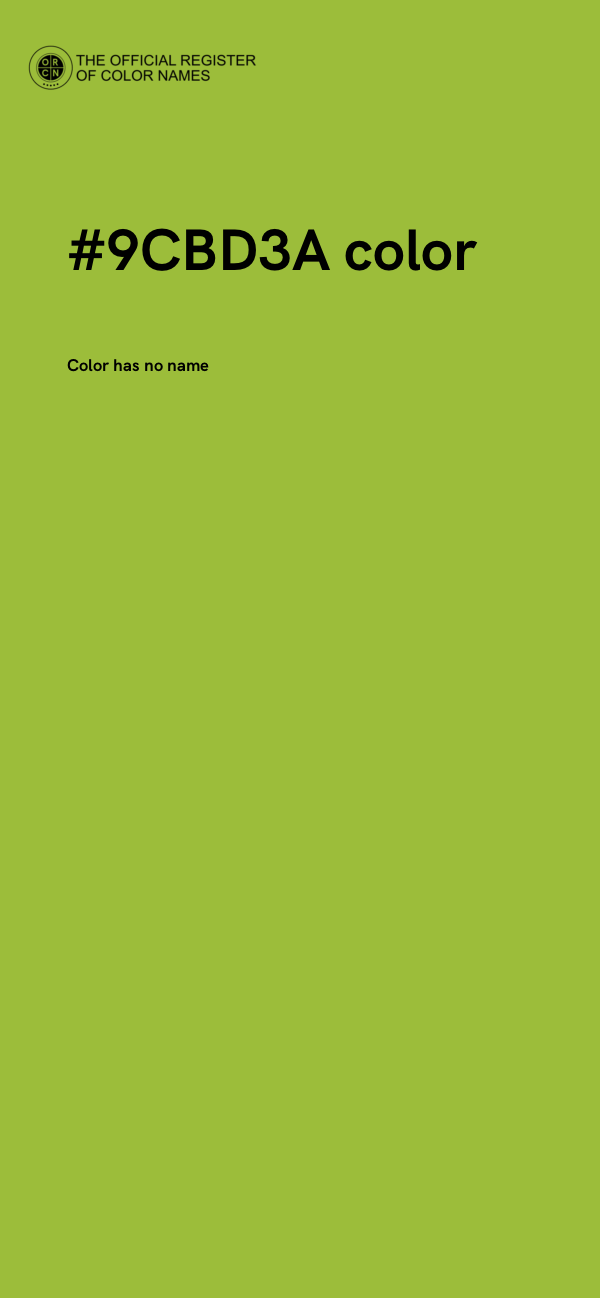 #9CBD3A color image