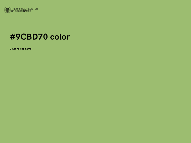 #9CBD70 color image