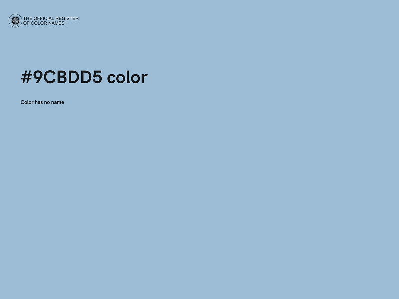 #9CBDD5 color image