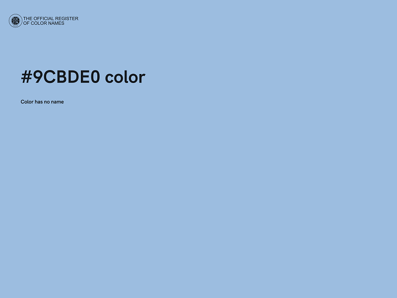 #9CBDE0 color image
