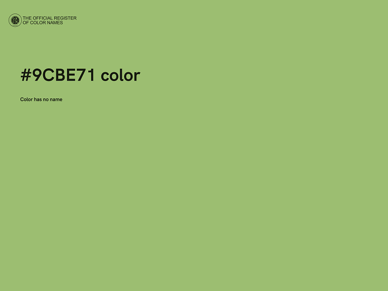 #9CBE71 color image