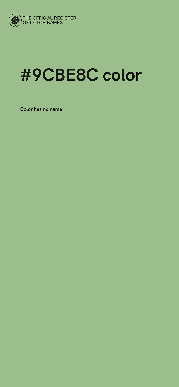 #9CBE8C color image