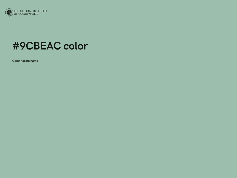 #9CBEAC color image