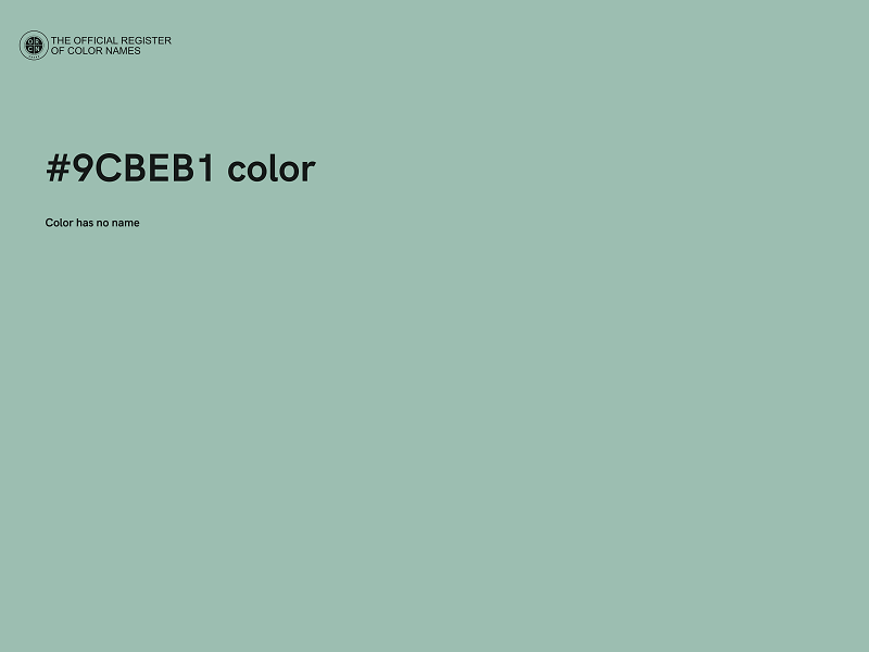 #9CBEB1 color image