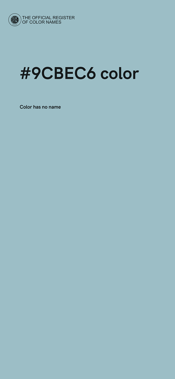 #9CBEC6 color image