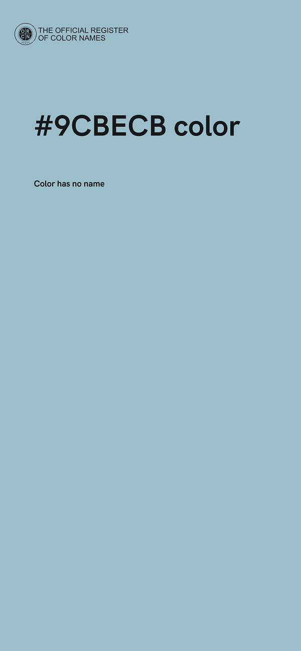 #9CBECB color image