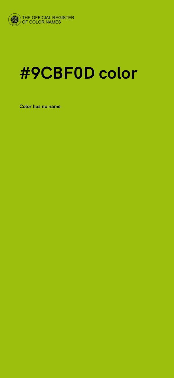 #9CBF0D color image