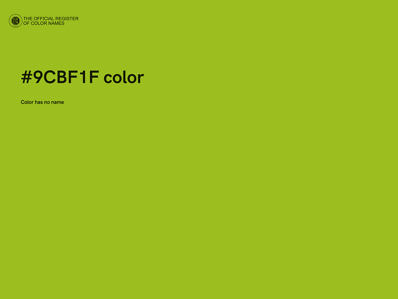 #9CBF1F color image