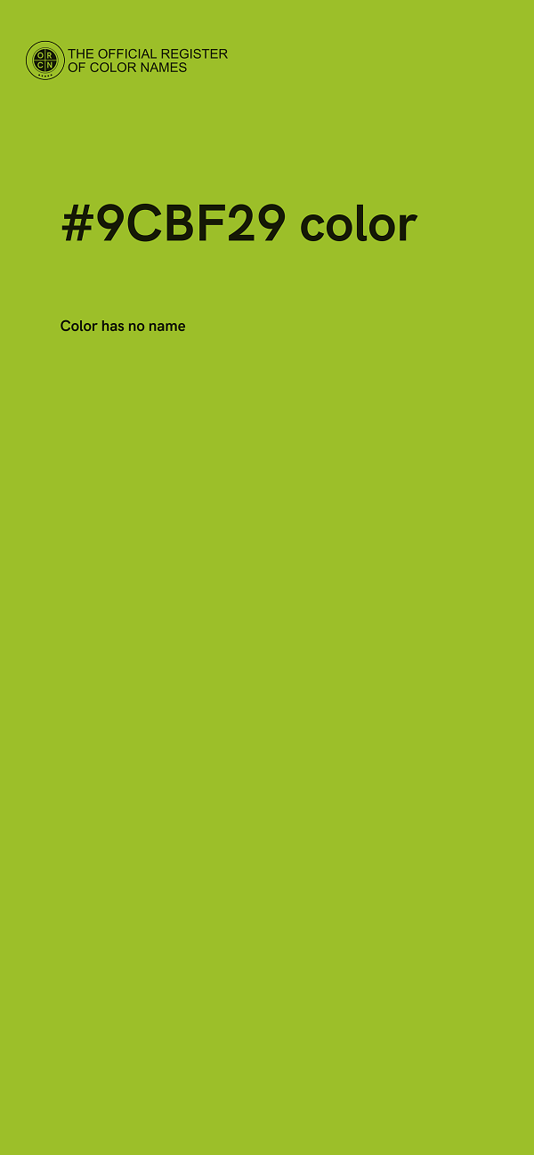 #9CBF29 color image