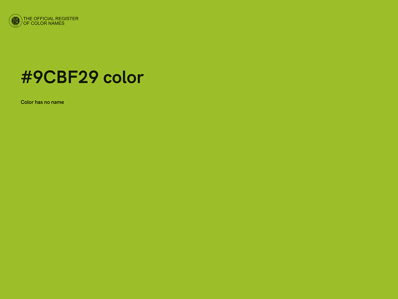 #9CBF29 color image